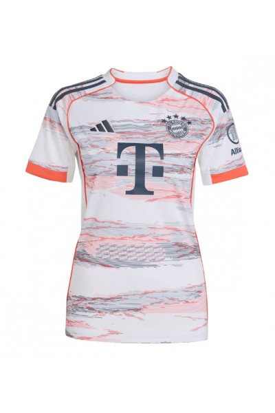 Bayern Munich Alphonso Davies #19 Jalkapallovaatteet Naisten Vieraspaita 2025-26 Lyhythihainen Bayern Munich Alphonso Davies #19 Jalkapallovaatteet Naisten Vieraspaita 2025-26 Lyhythihainen